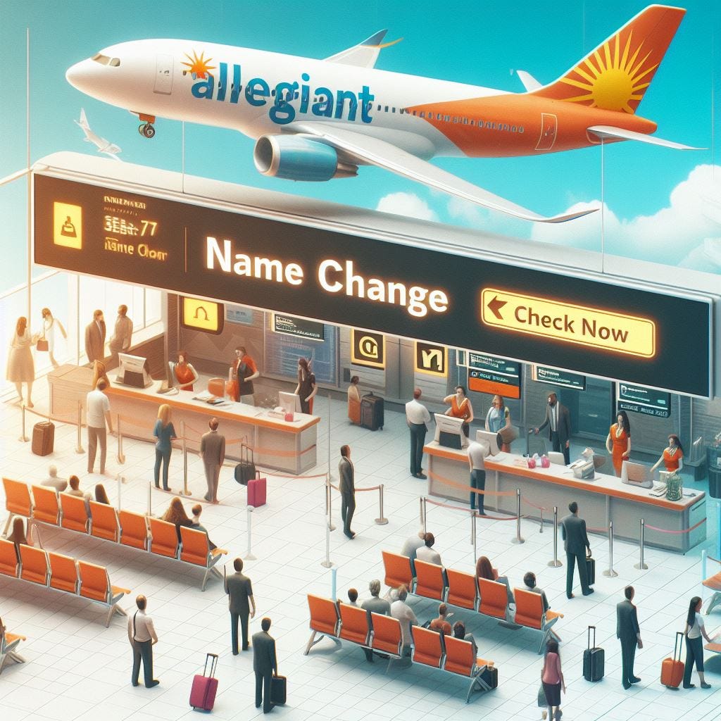 ALLEGIANT”s OTA OFFICIALS) How to Change name on Allegiant Air ticket