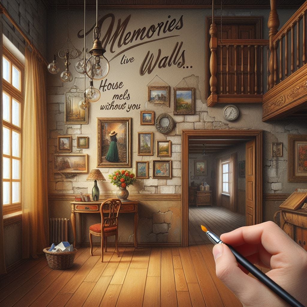 Memories Echo in the Walls. Home feels empty without you by Brenda