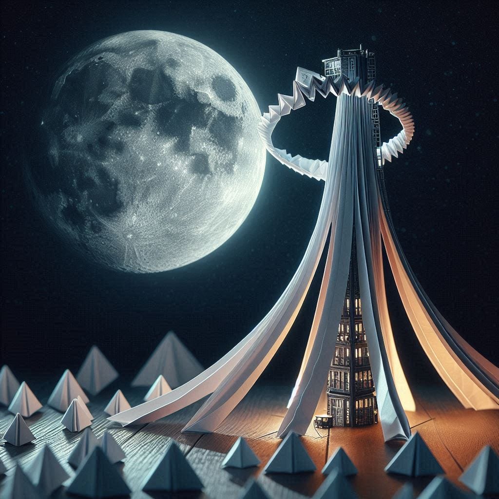 Did you know that if you could fold a piece of paper 42 times, it would reach the moon? This is