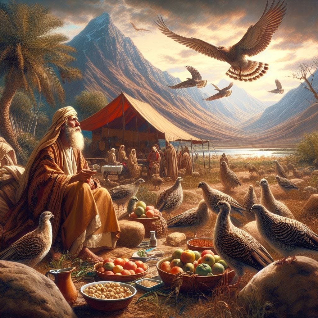 Bible Study Exodus 16. God Provides Manna and Quail for Israel… by
