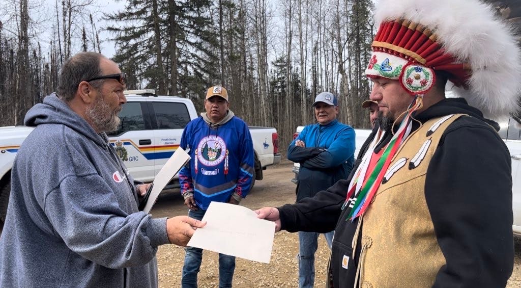 Woodland Cree First Nation Served with Injunction at Camp by Susan V