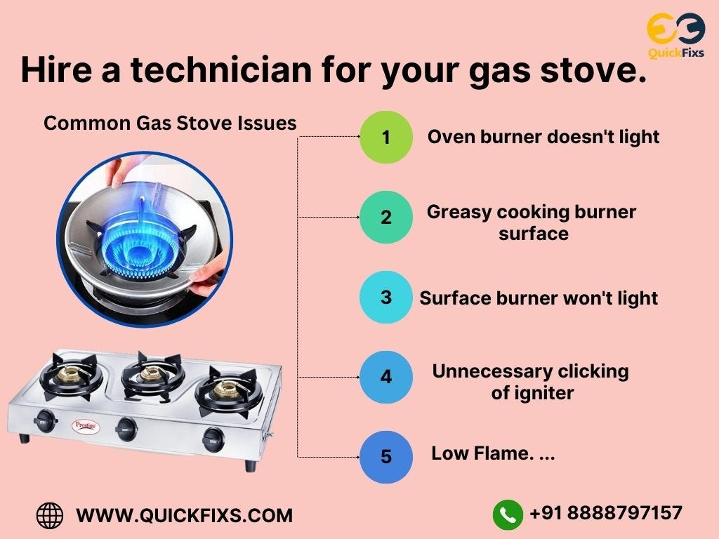 Gas stove repair services in Nigdi Quickfix Provides the best gas stove