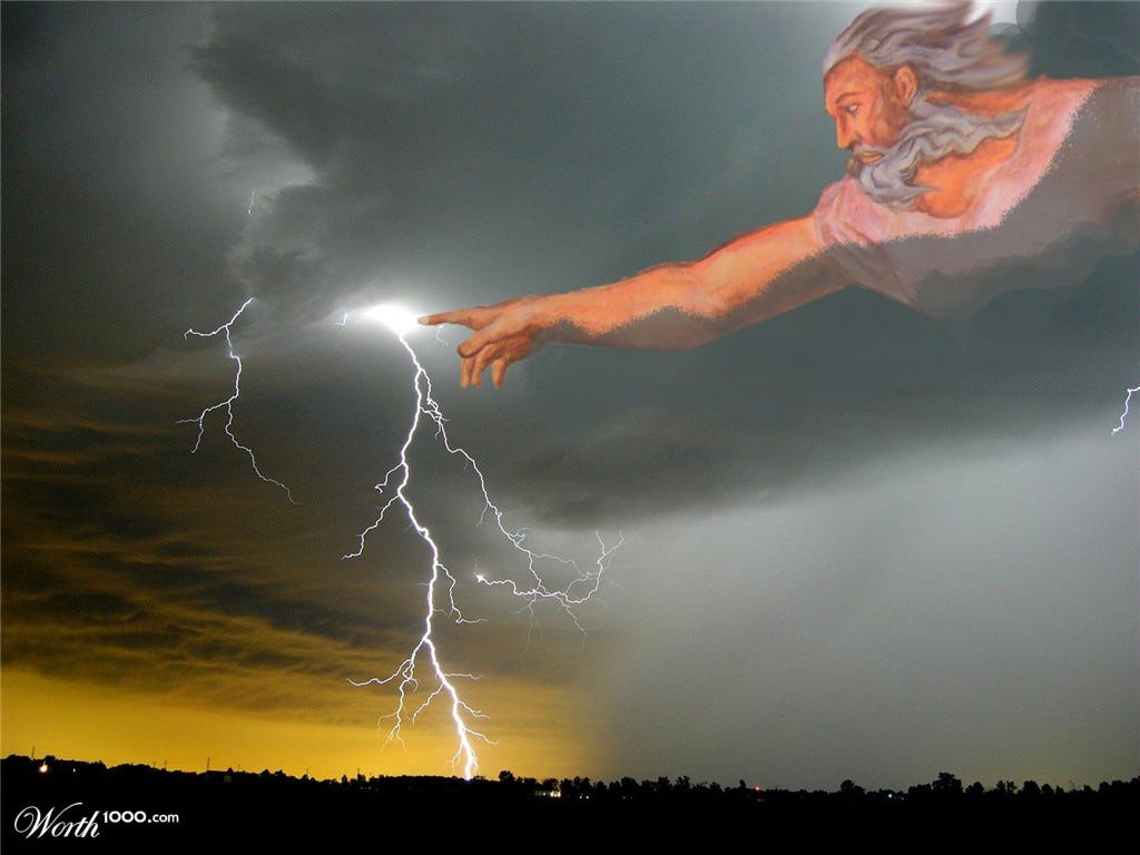 Thunder and Lightning. I’m afraid of thunder and lightning… by Patsy Starke Medium