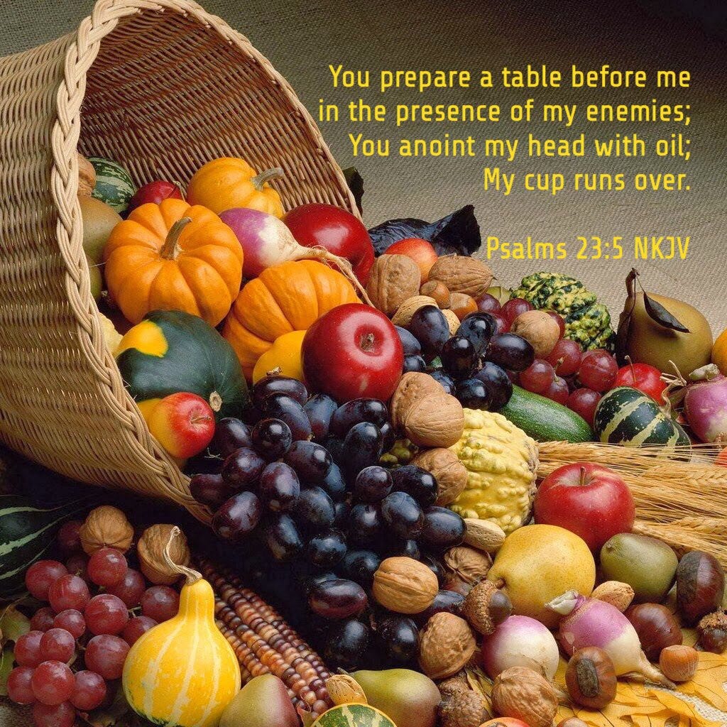 Psalm 23 the impact of verse 5. There is no Psalm with so many impact