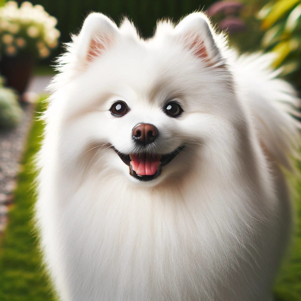“Snowy Charmer The Enchanting World of the American Eskimo Dog” by