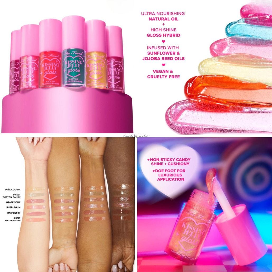 Too Faced Kissing Jelly Lip Oil Gloss for Spring 2024 Poptrendnews