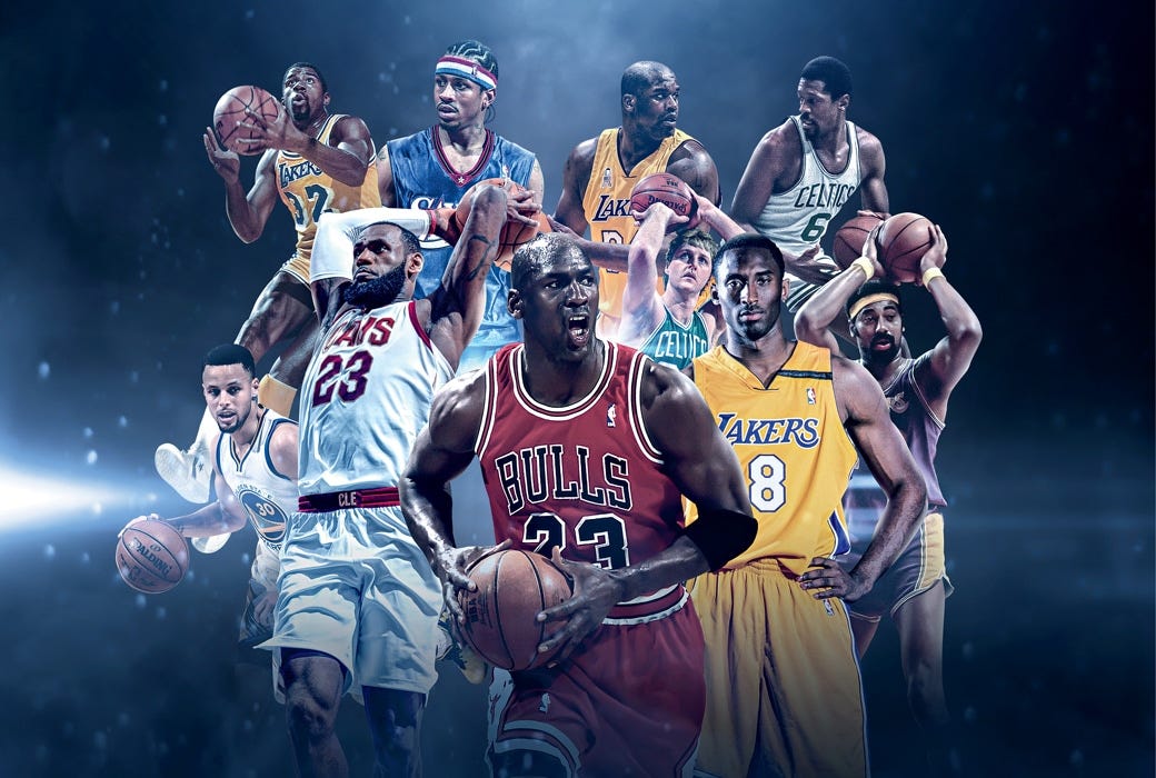TOP 5 NBA GOATS. By. Tony Eackles Jr. by LVU Basketball News