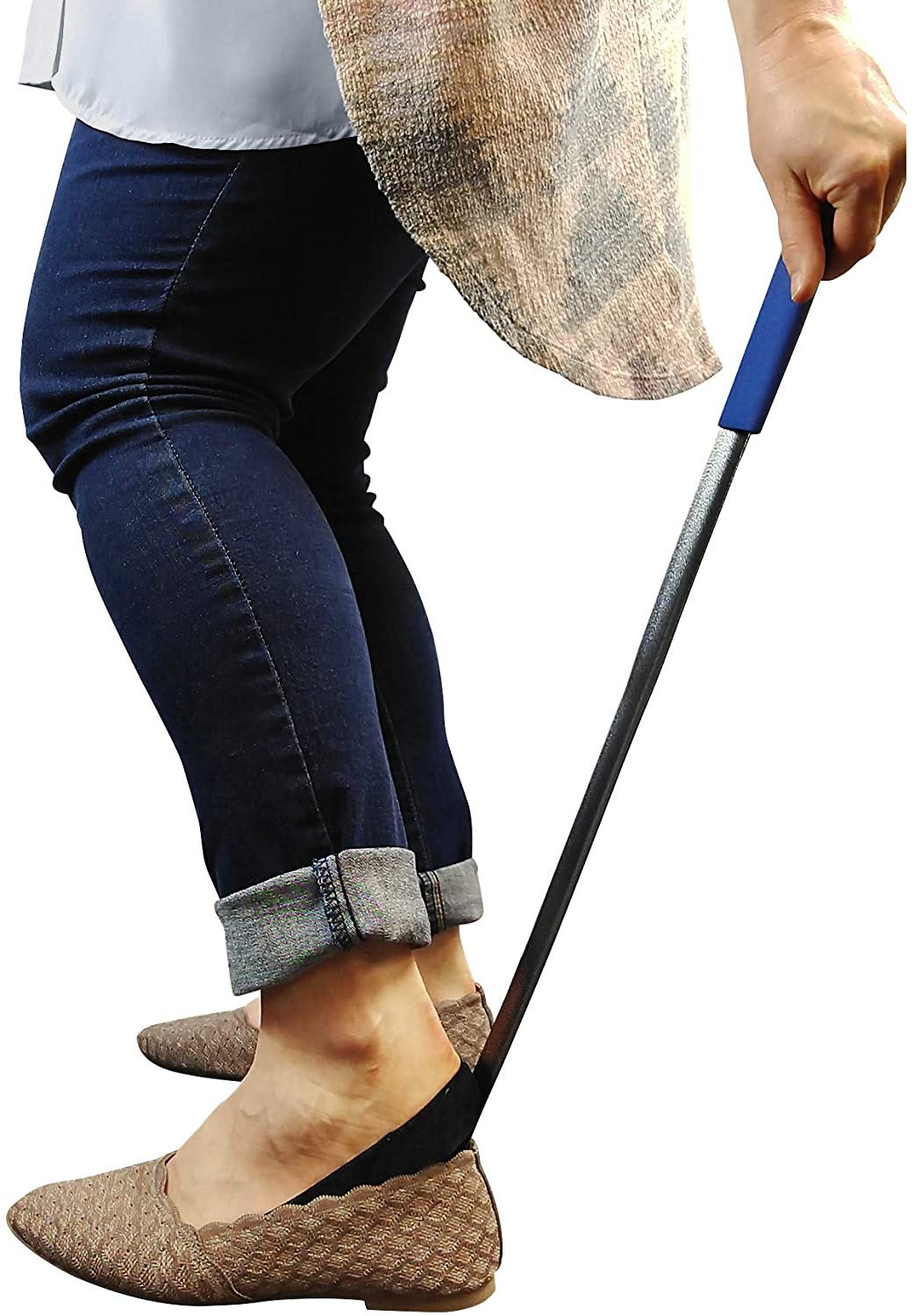 Blue Jay Get Your Shoe on Metal Shoe Horn — 24 Inches, Steel Shoe Horn