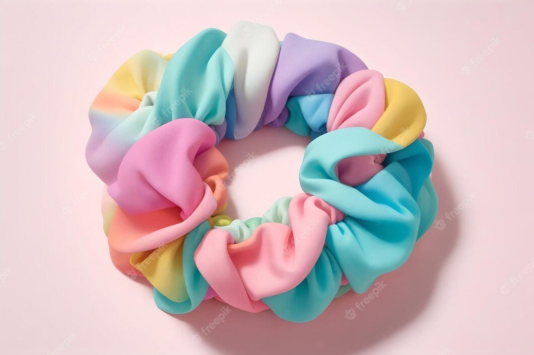 Different types of scrunchie fabrics by Nimrah Bhatt Medium