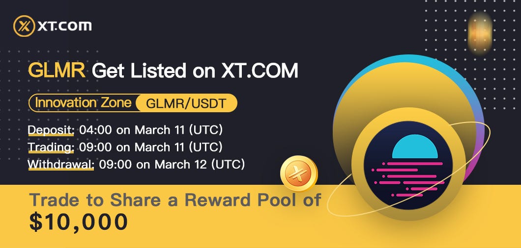 GLMR(Moonbeam) Get Listed on Trade to Share a Reward Pool of