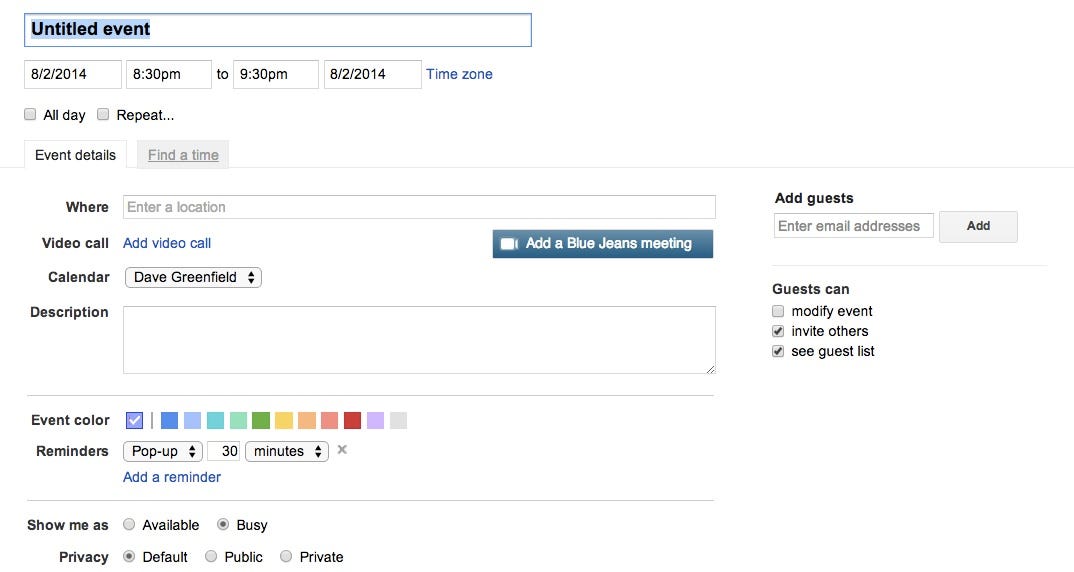 Why doesn’t my calendar know me? Reinventing the online calendar by