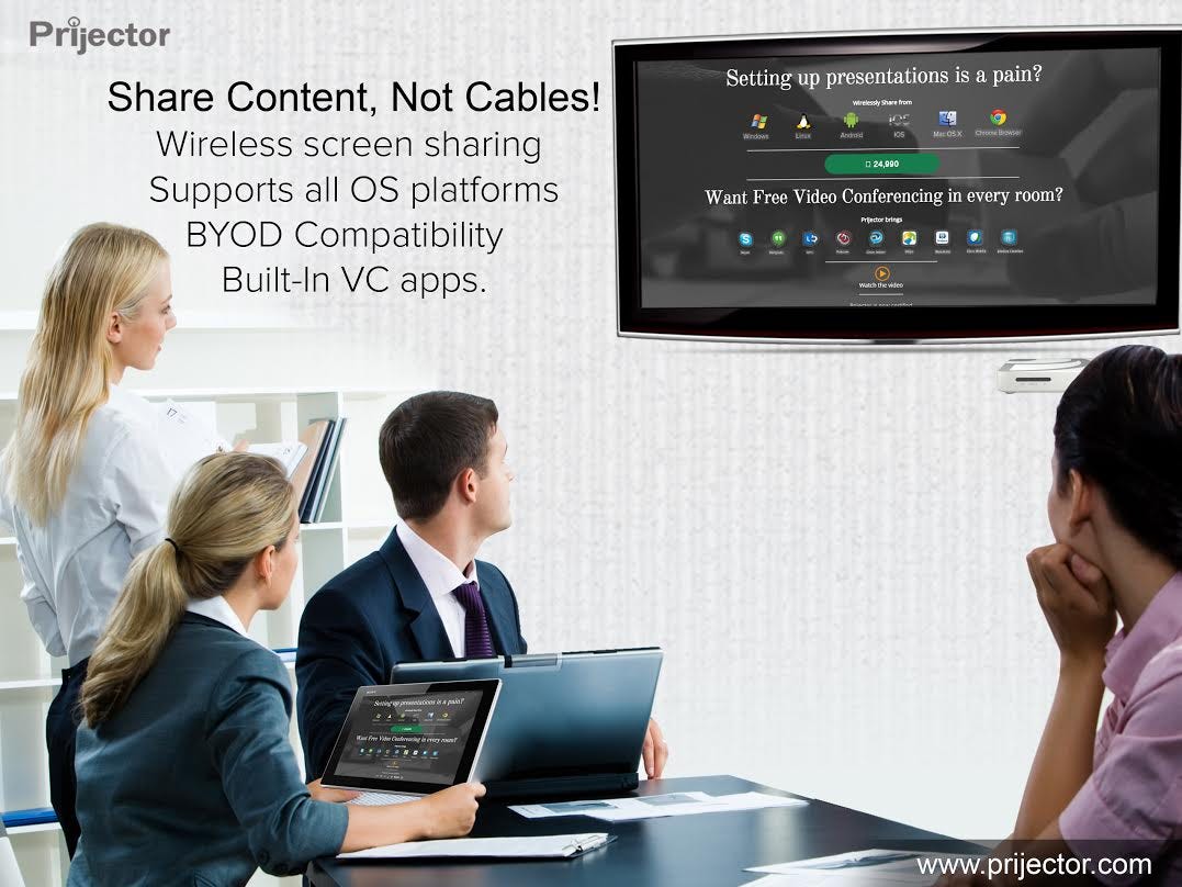 How can I project my presentation wirelessly from Computer? by