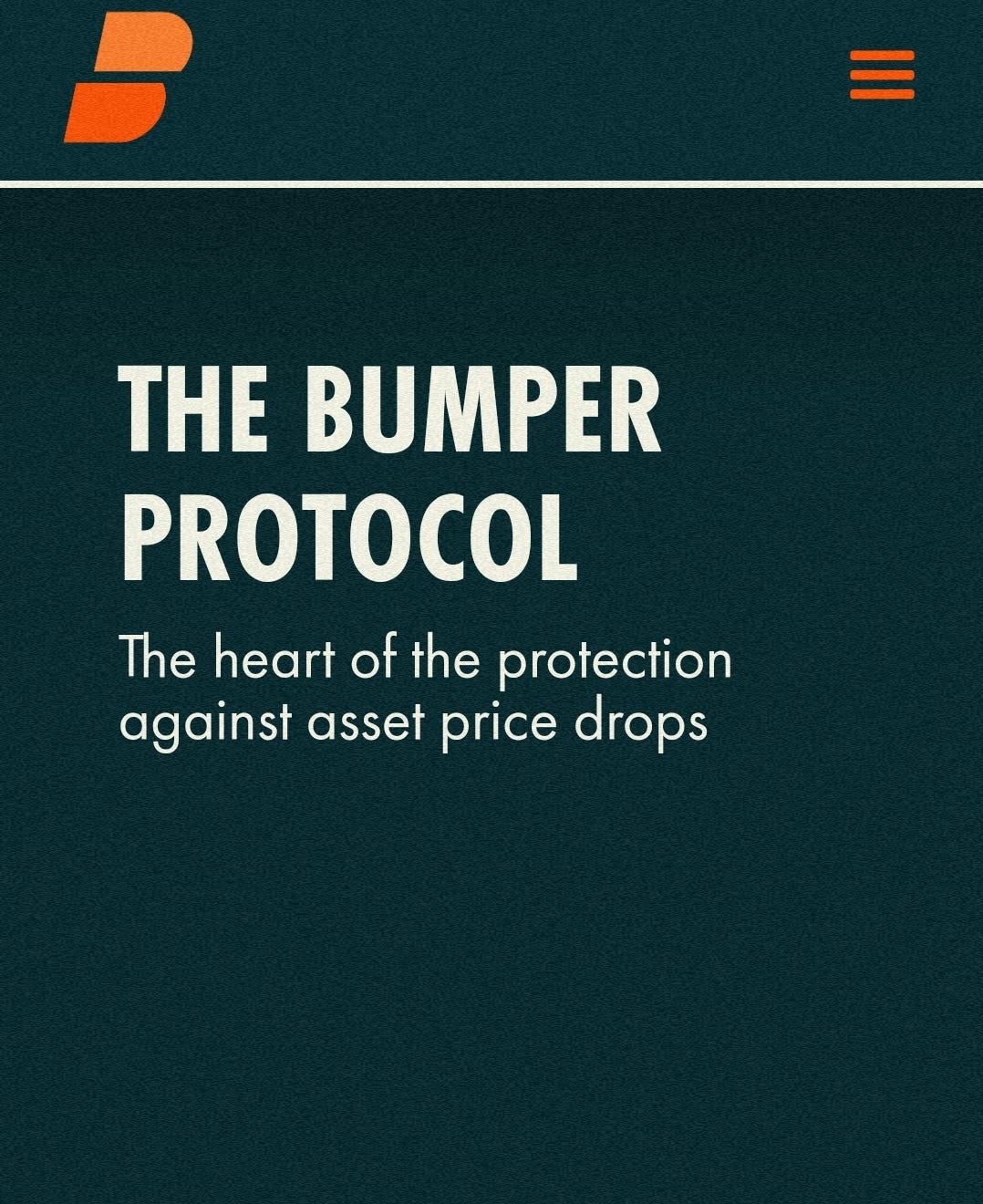 Bumper is a risk management tool which provides price protection for