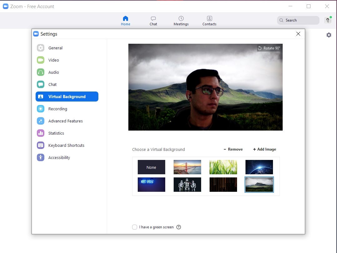 How you can hide the background in Zoom video conference by Rizwan