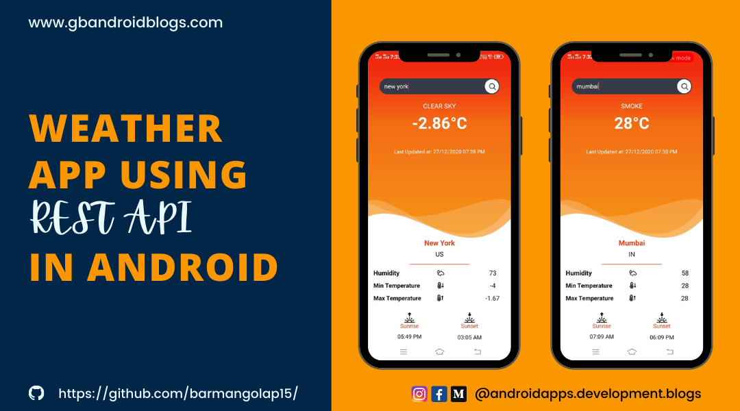 Weather app using API Android Java by Golap Gunjan Barman Medium