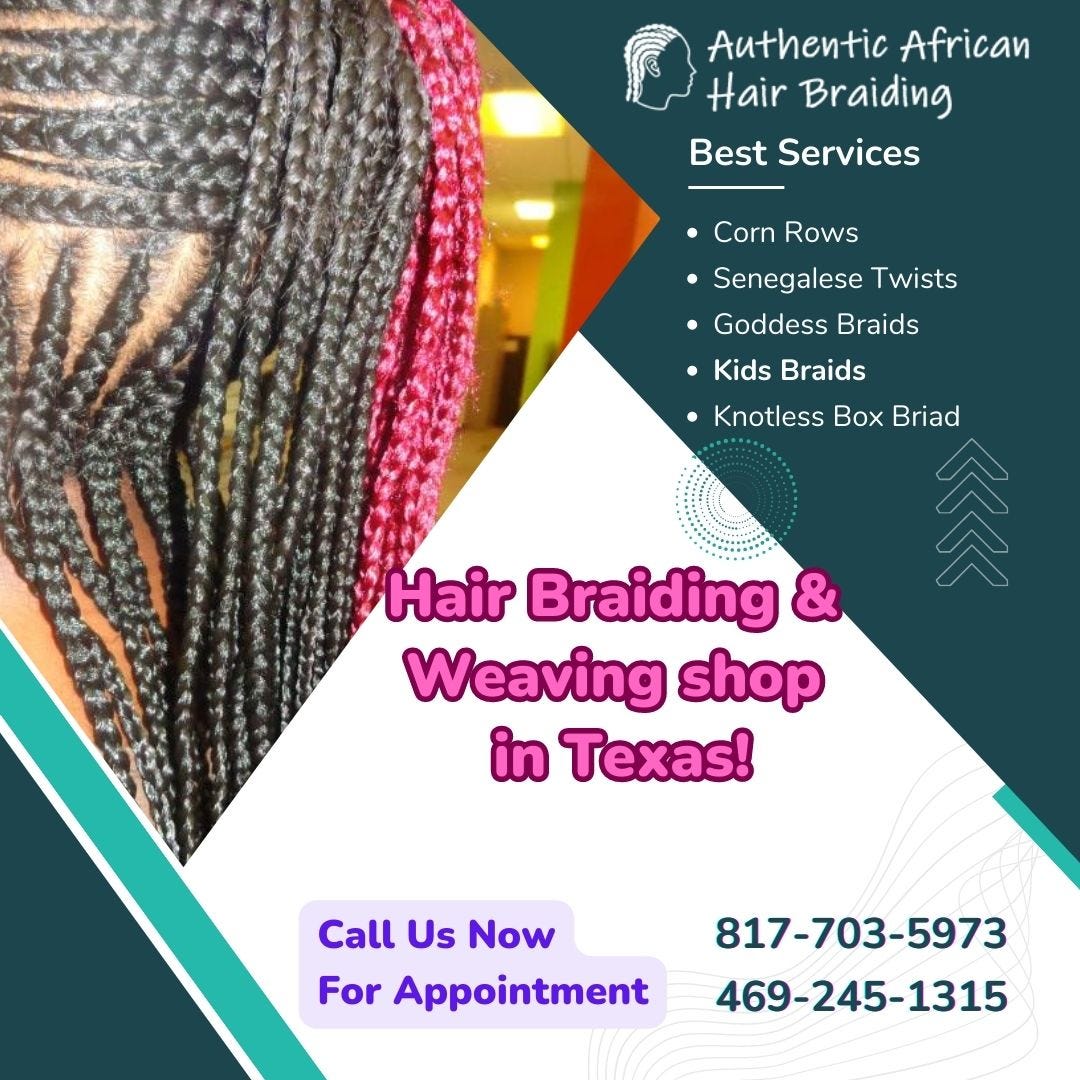 Authentic African Hair Braiding Services in Waxahachie Texas