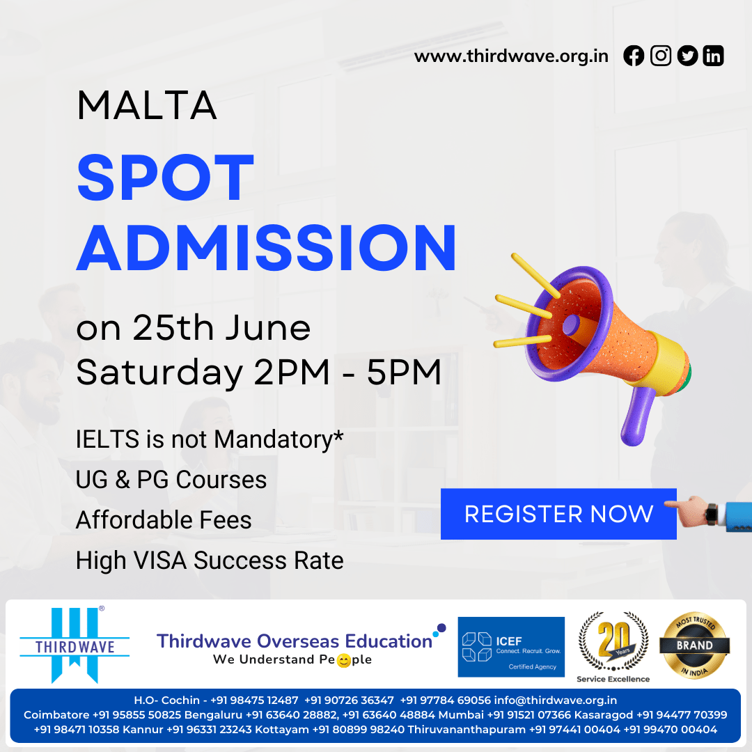 Malta — Spot Admission Thirdwave Overseas Education Medium