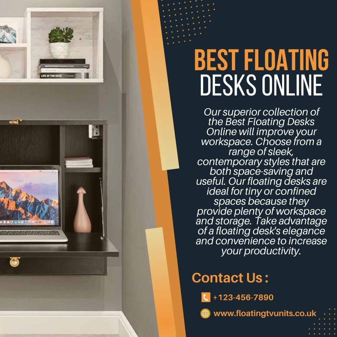Best Floating Desks Online Modern Floating TV Unit Medium