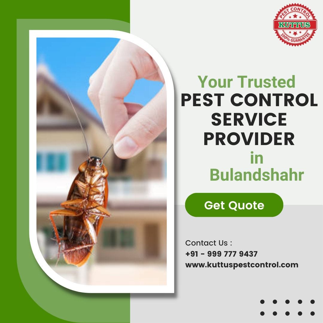 Your Trusted General Pest Control Service Provider in Bulandshahr