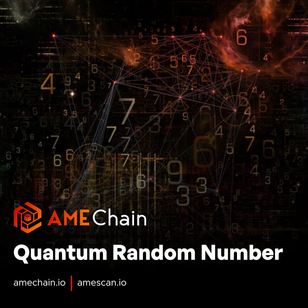 Quantum Random Number AME Chain Medium