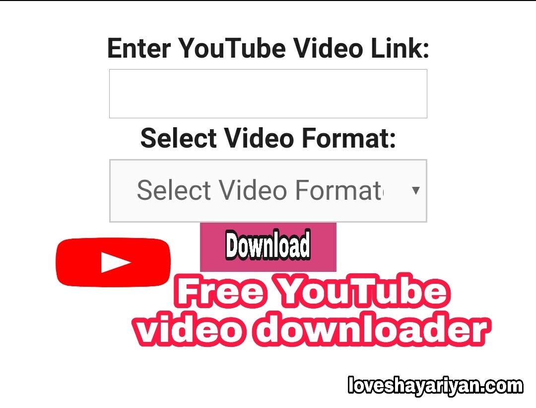 Free YouTube video Downloader। YouTube video Download 720p Full HD