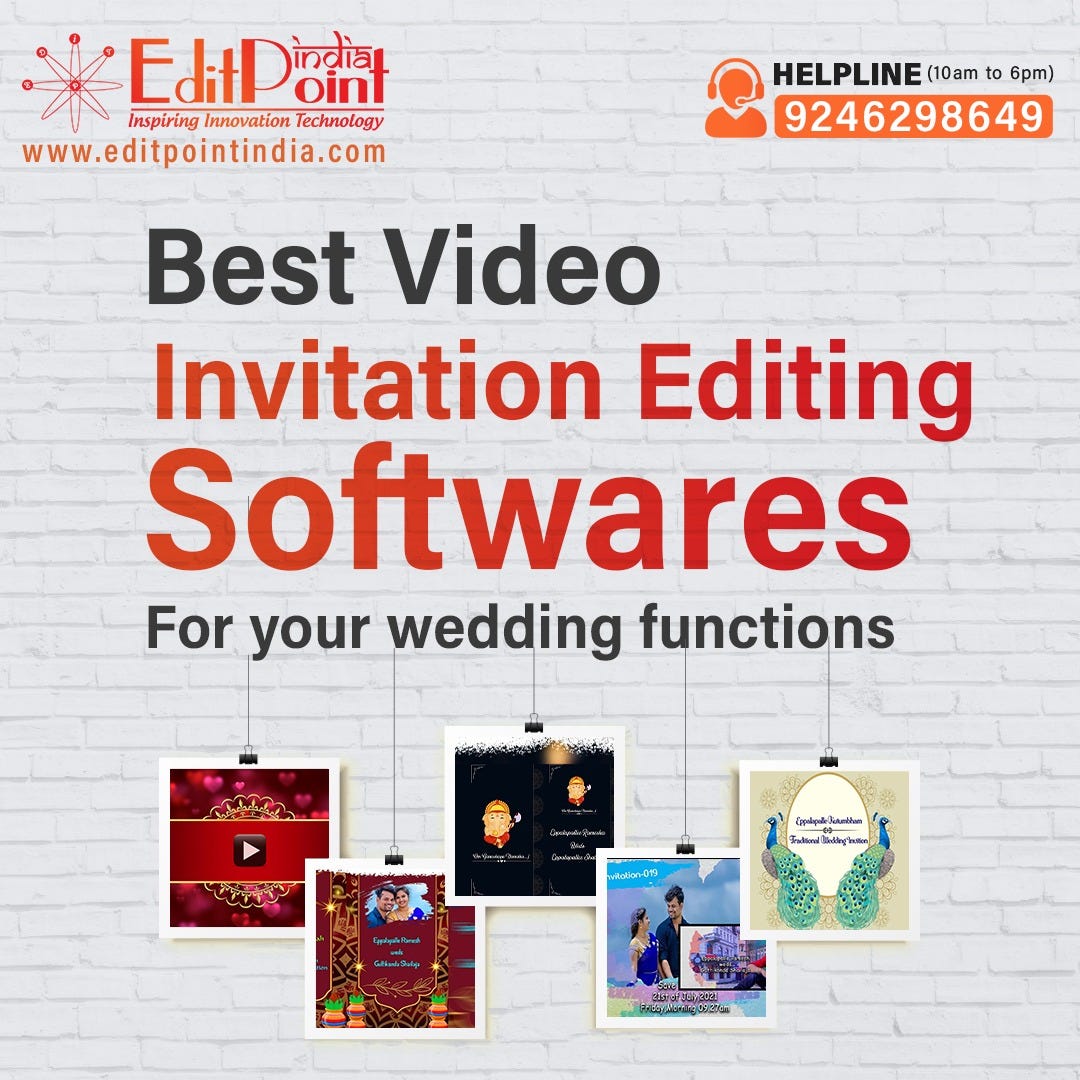 Best Wedding Invitation Editing Software in Hyderabad — EditPointIndia