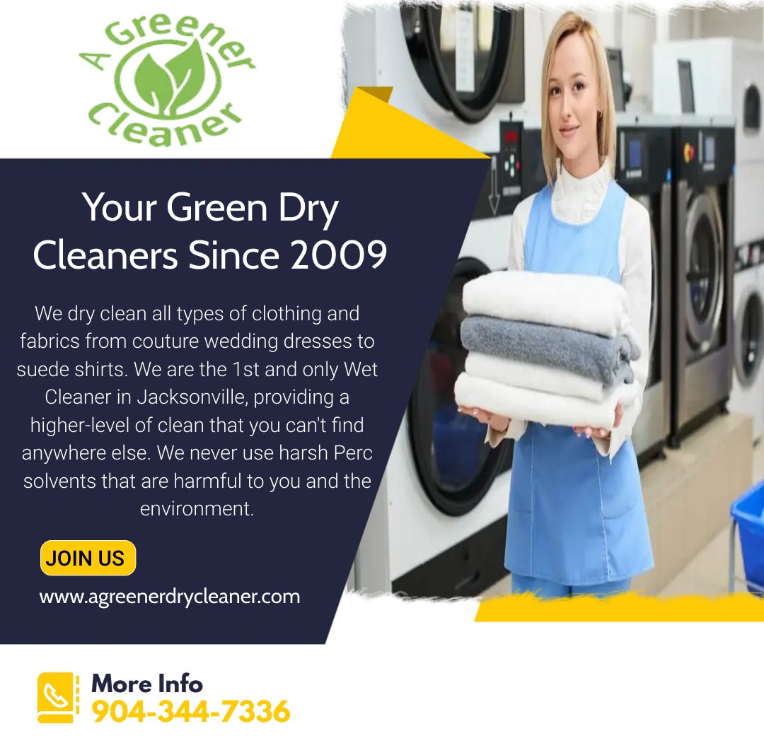 Professional Dry Cleaners St. John’s County — A Greener