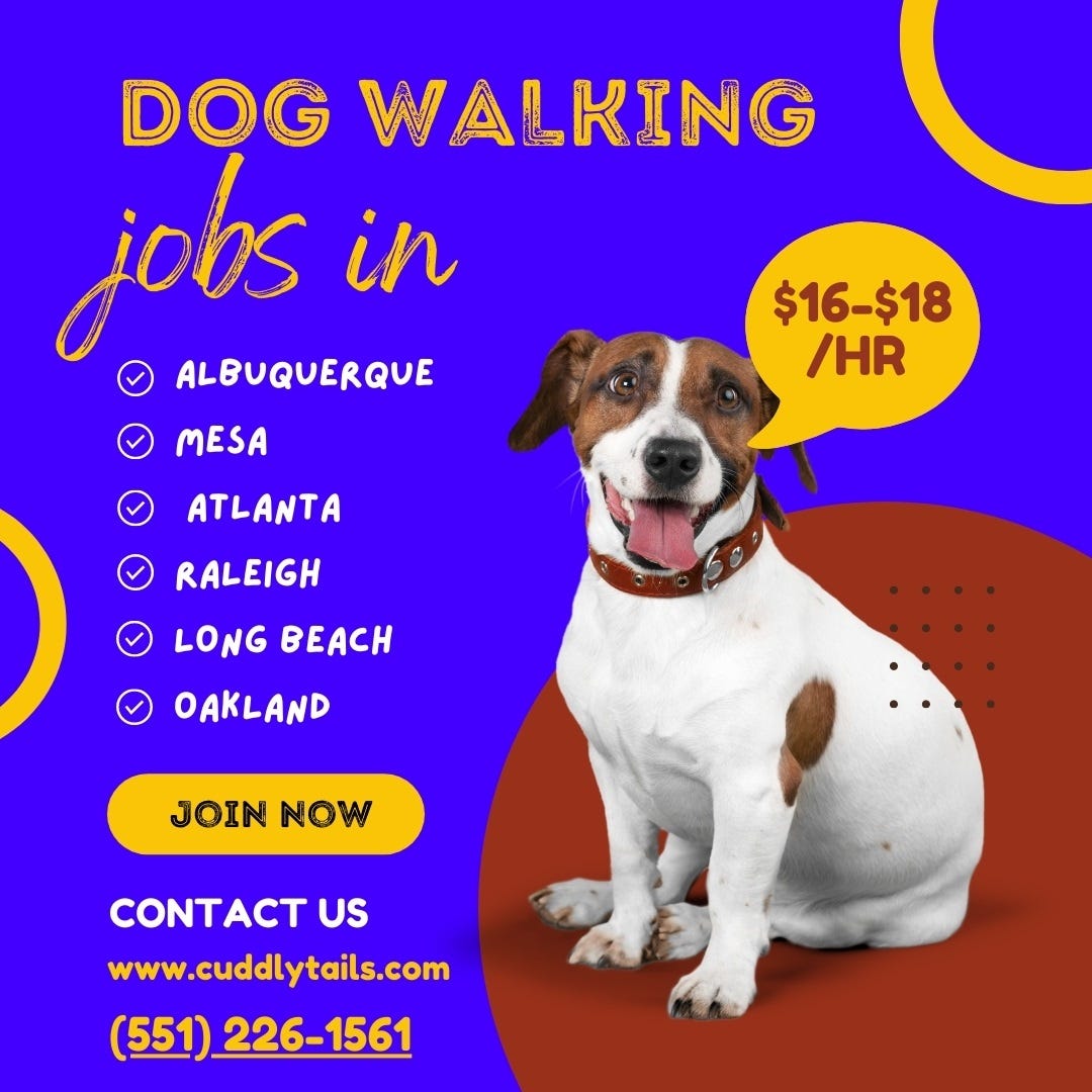 Dog Walker Jobs Available in Kansas City, MO Apply at Cuddlytails! Cuddlytails Medium