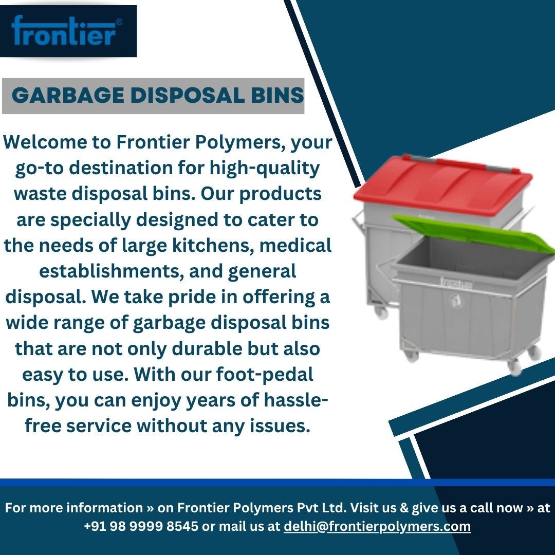 Mastering Waste Management The Role of Garbage Disposal Bins in a