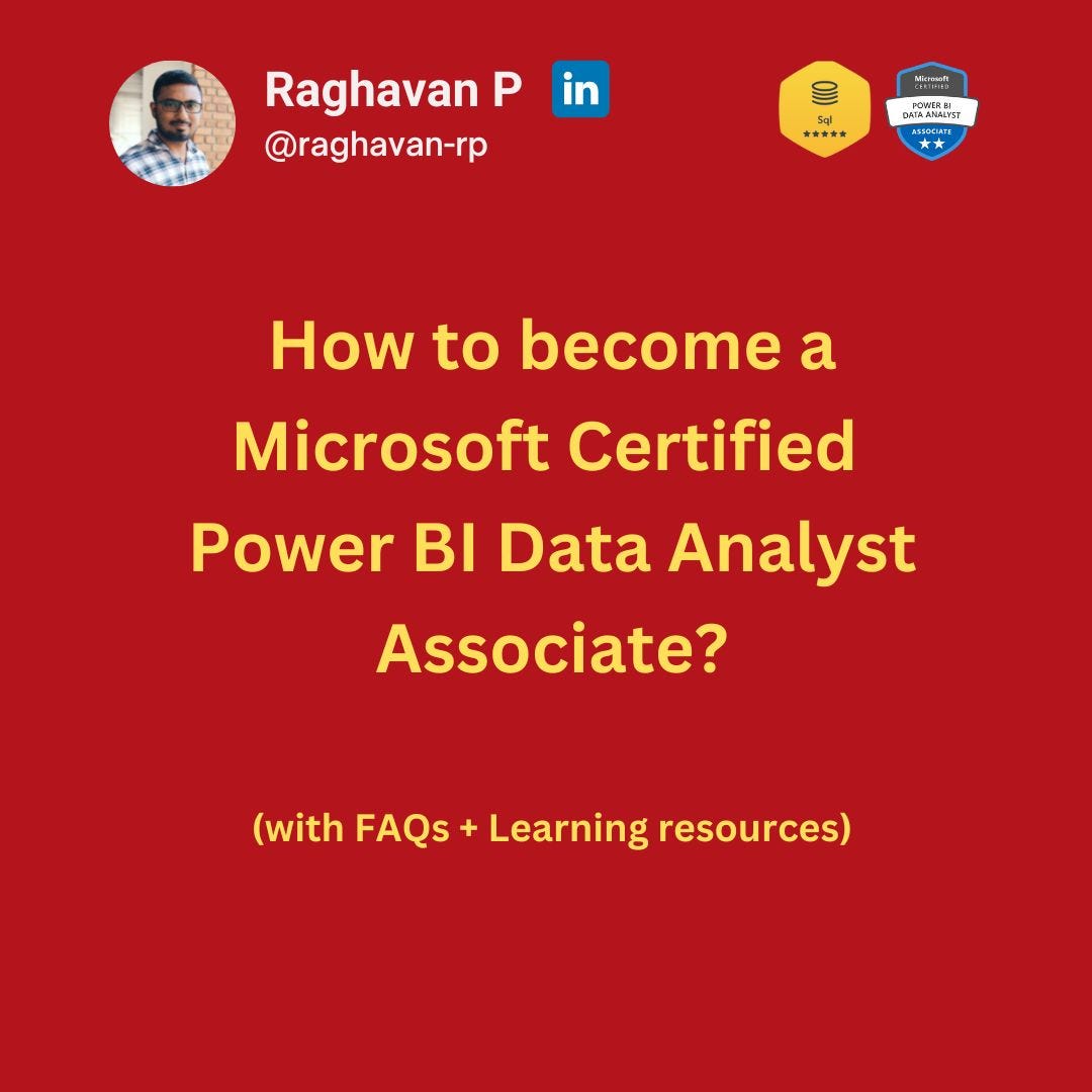 How to a Microsoft Certified Power BI developer? by Raghavan P