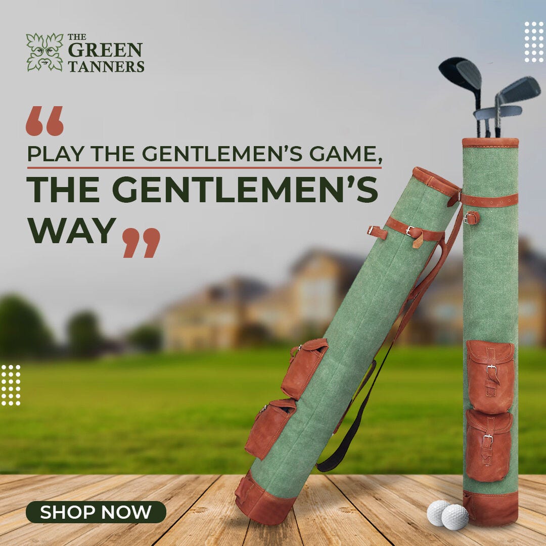 Elevate Your Golf Game with our Waxed Canvas Golf Bag thegreentanners