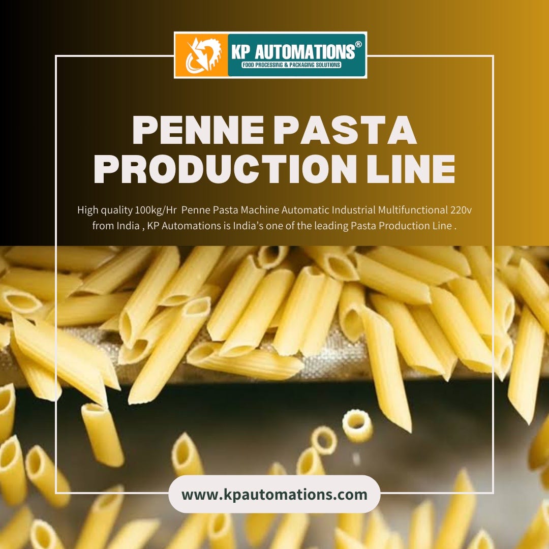 High quality 100kg/Hr. Penne Pasta Machine Automatic Industrial