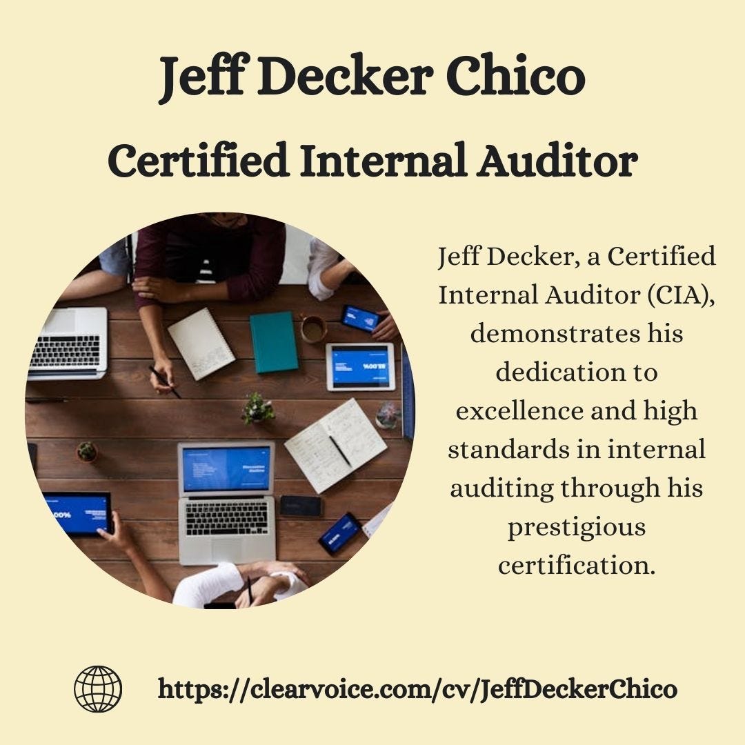 Jeff Decker Chico — Certified Internal Auditor Jeff Decker Chico Medium