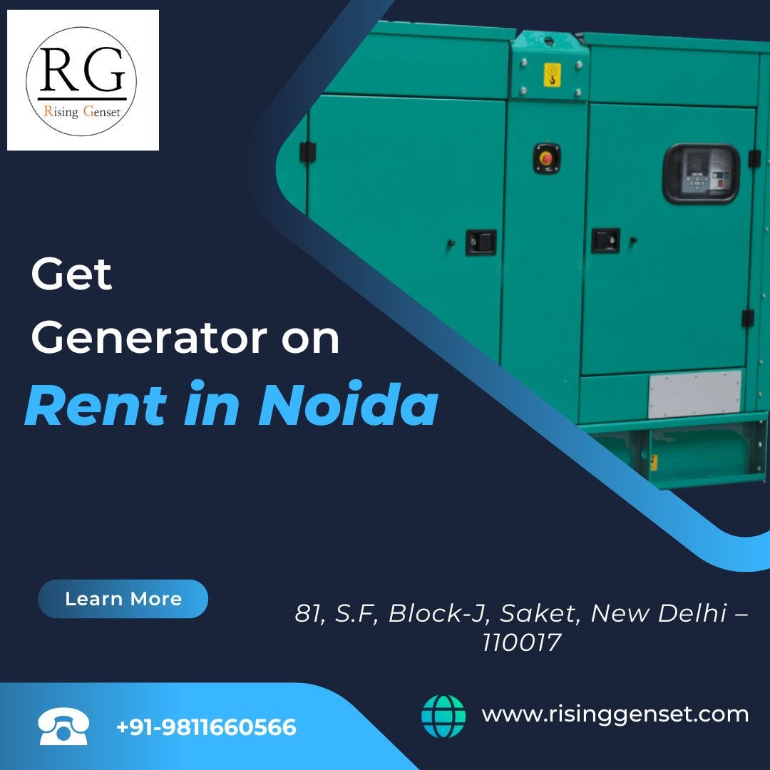 Get Generator on Rent in Noida Risinggenset Medium