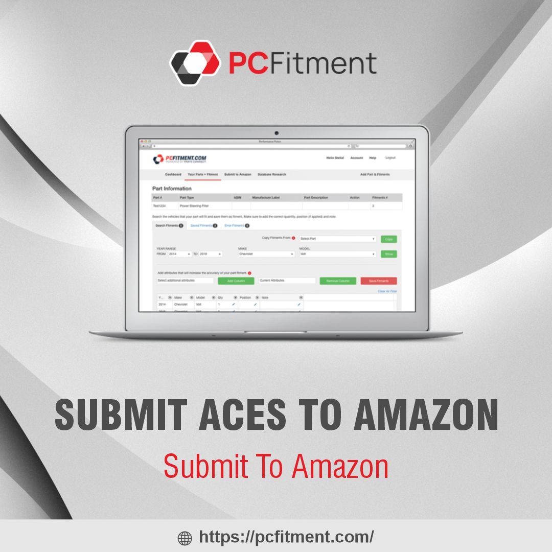 How to submit ACES to Amazon. When buyers search for parts on Amazon