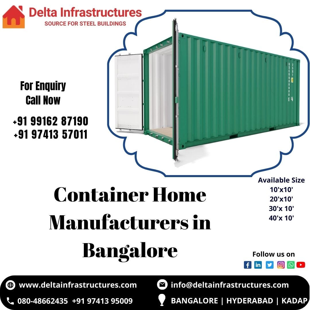 Container Home Manufacturers in Bangalore — Order Now DELTA