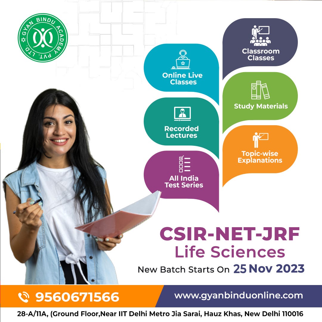 Batch Starts From 25th Nov 20232024 — CSIR NET Life Sciences Coaching