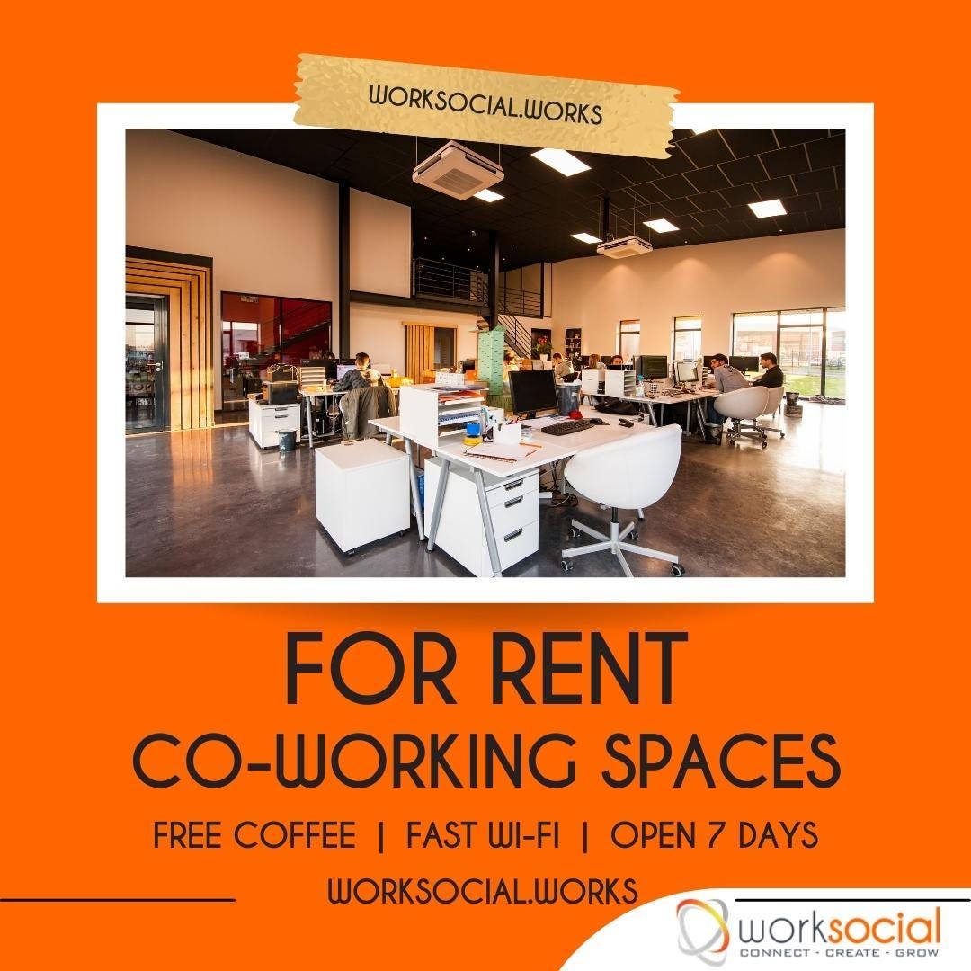 Rent Coworking Space WorkSocial Medium