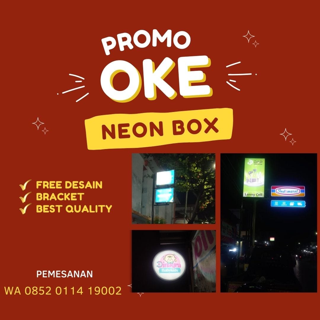 WA 0852011419002 (PROMO), Jual Bikin Neon Box di Slawi by