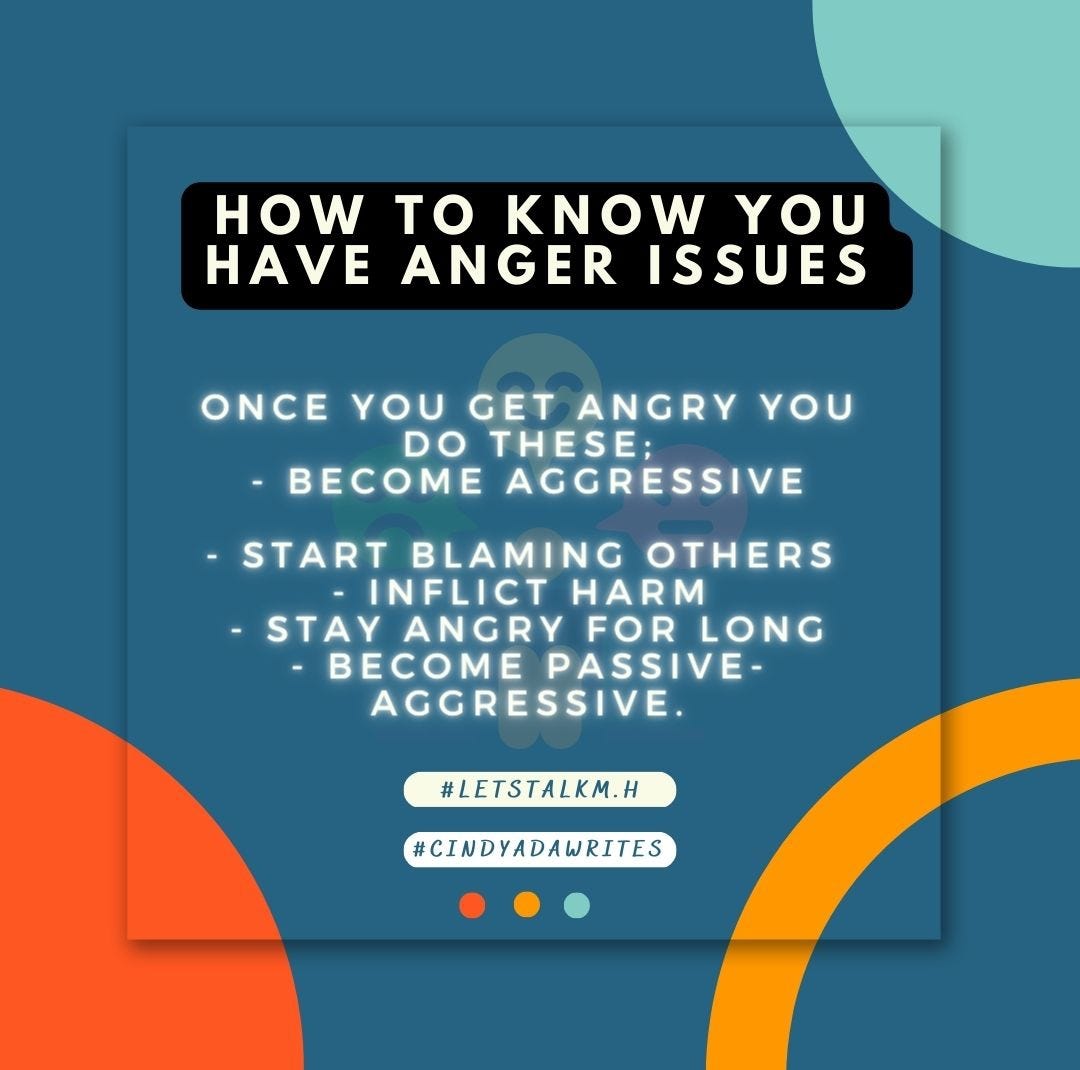 How To Know You Have Anger Issues Once you get angry you do these; aggressive start