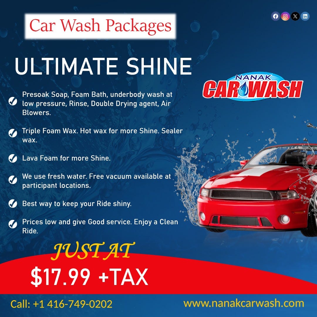 Get ready to make your car shine like never before with Nanak Car Wash