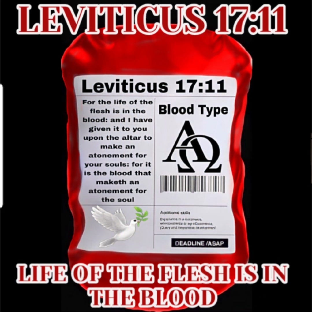 For the life of the flesh is in the blood and I have given it to you