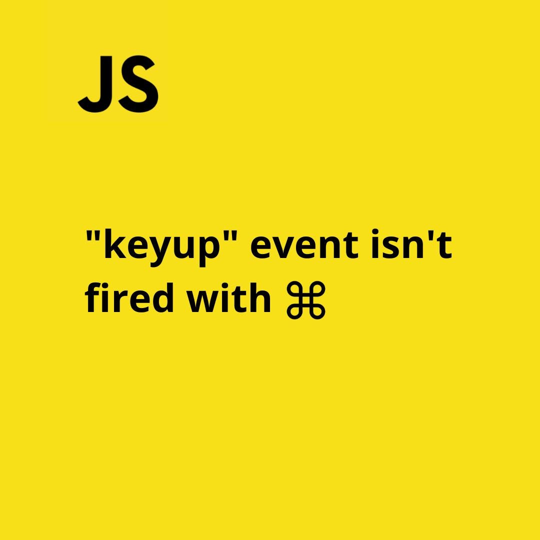 KeyUp event and ⌘(cmd) problem Bits and Pieces