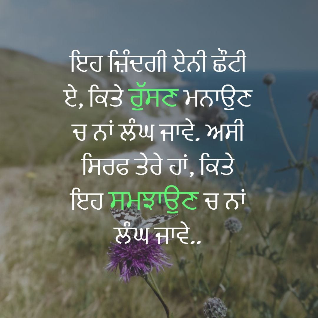 Punjabi Status for Girls Attitude, Love by Punjabi Status Medium