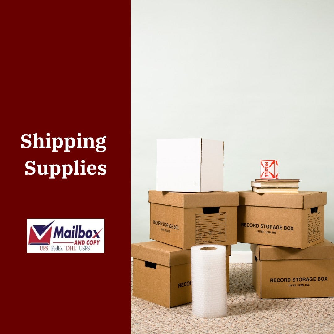 Shipping Supplies — Mailbox and Copy Center Mailboxandcopy Medium