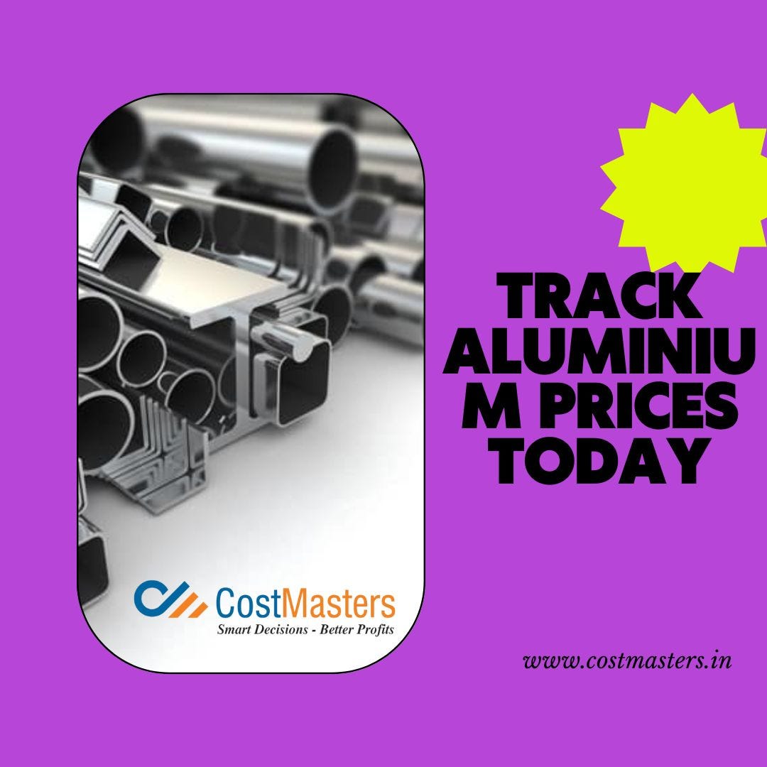 Get Reports for Aluminium Price Trend in India — CostMasters Cost