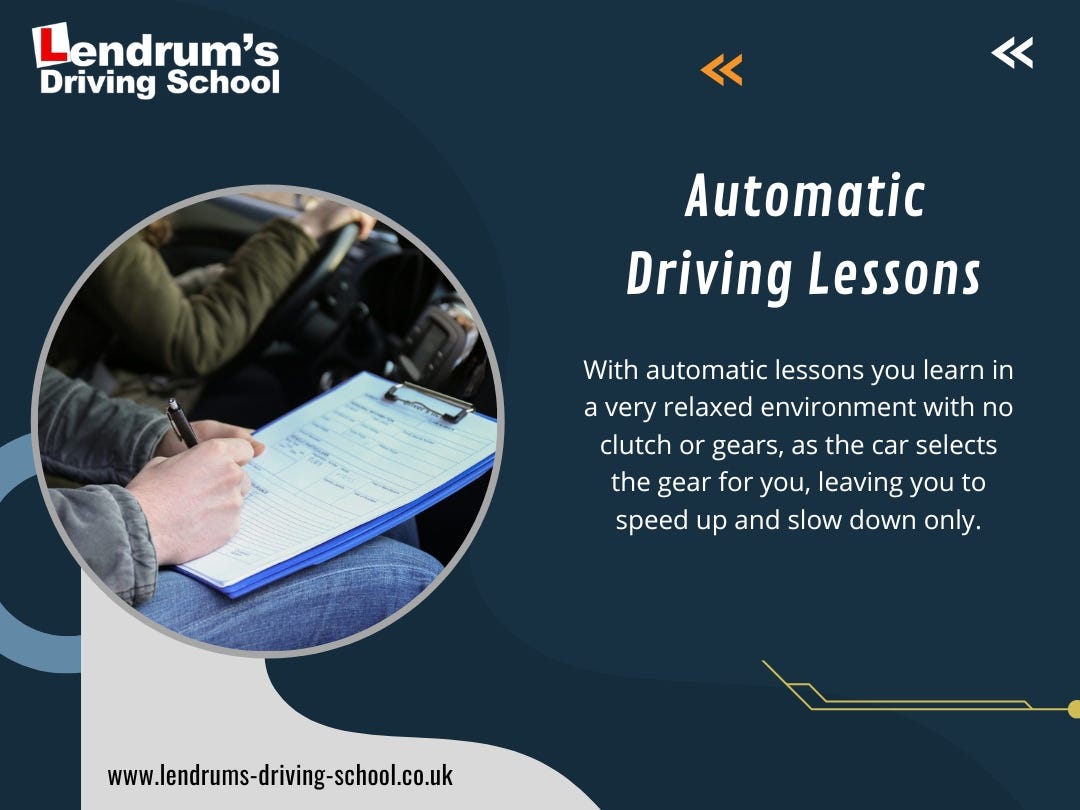 Automatic Driving Lessons Plymouth by Lendrums Driving School