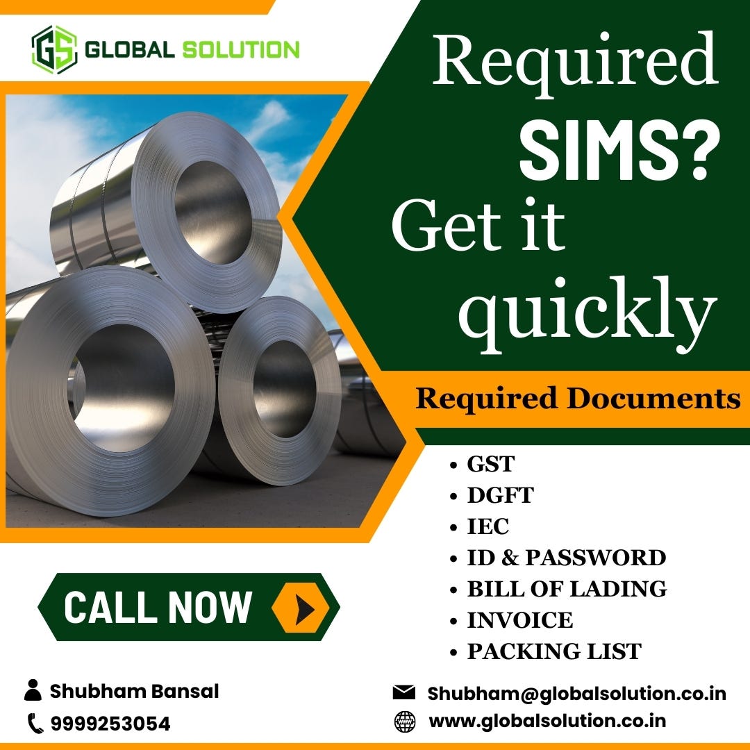 SIMS Registration Steel Import Monitoring System by epr