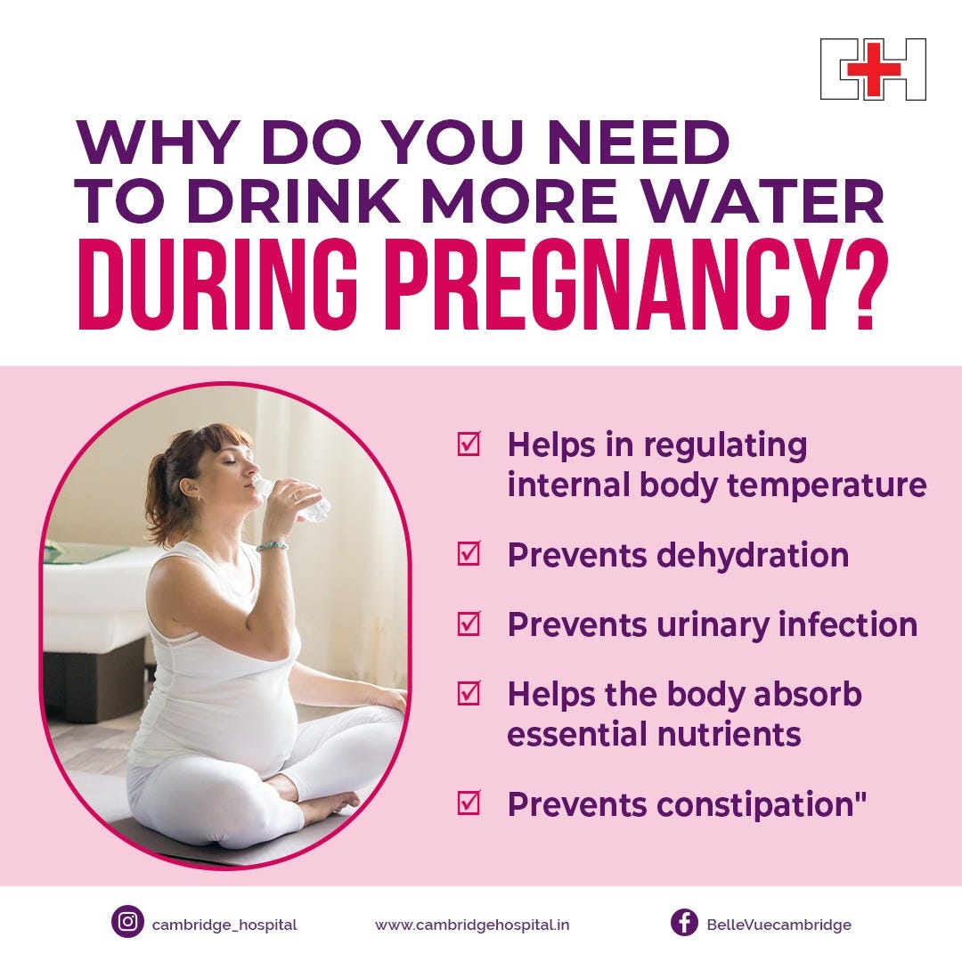 When you’re pregnant, you need more water than the average person in
