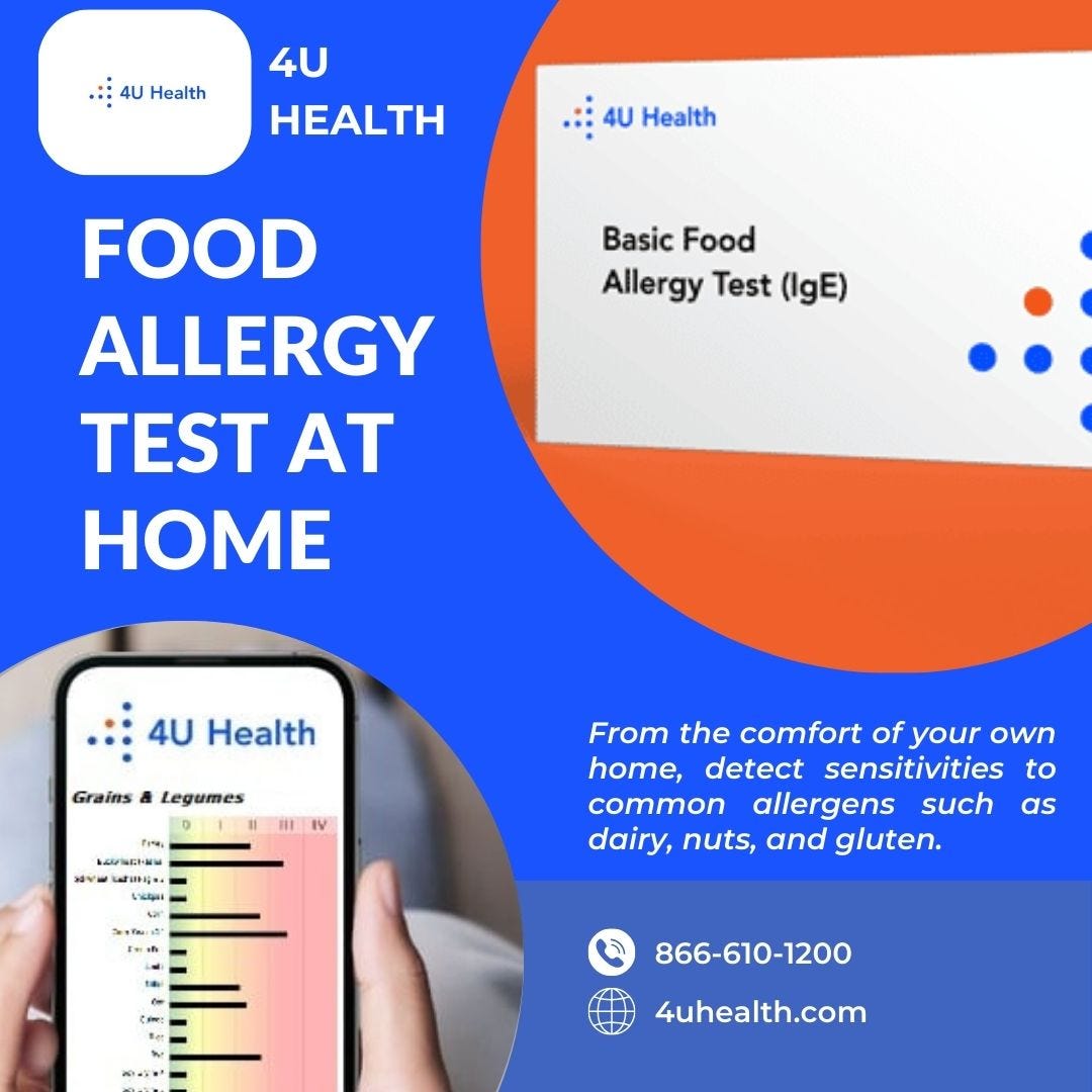 The 4U Health Basic Food Allergy Test Can Be Done At Home 4U Health(02)